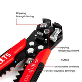 All-in-One Wire Wizard: KAIWEETS KWS-103 Stripper & Crimper (Red)