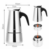 Godmorn Moka Pot Espresso Maker (450ml, Stainless Steel): Induction Compatible, Classic Stovetop Coffee